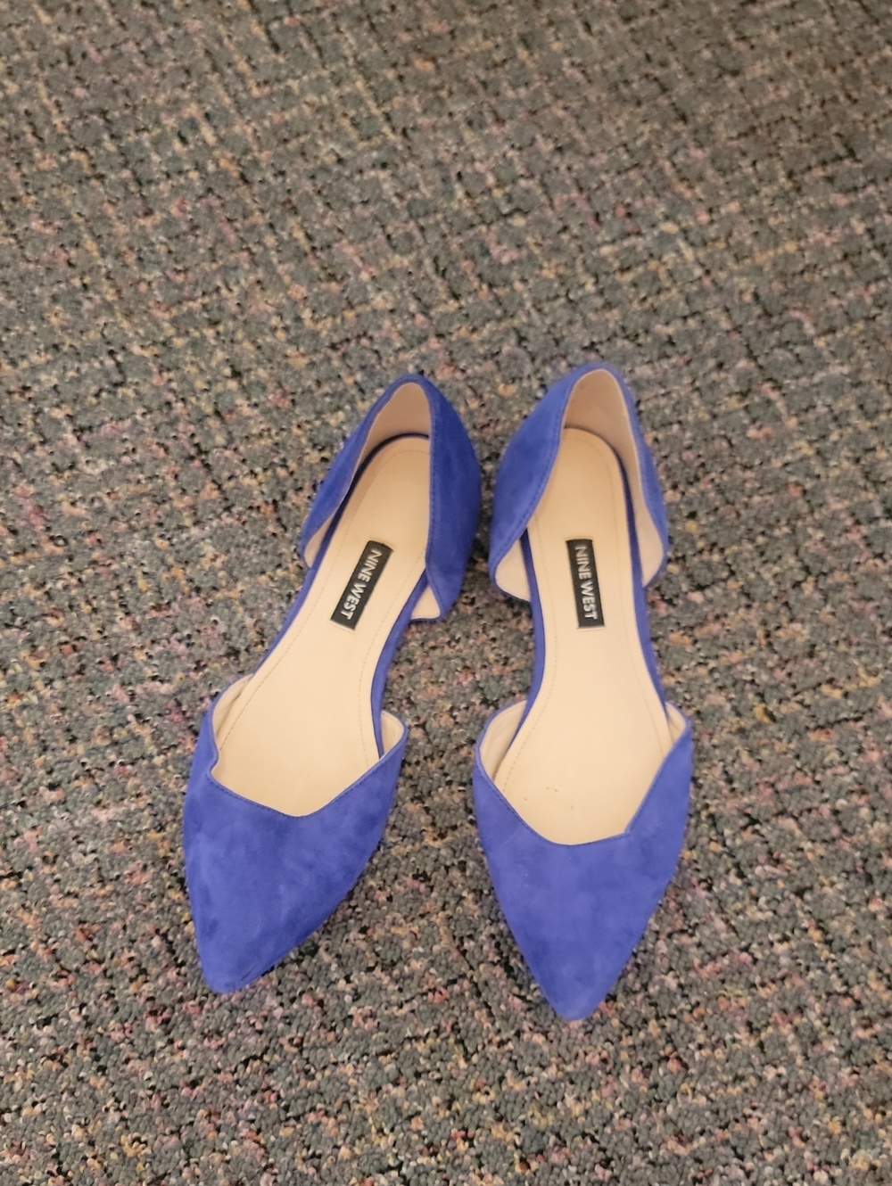 🍍3 For 50🍍Nine West Cobalt Blue Pointed D'Orsay Flats